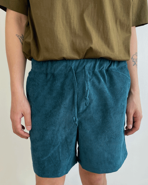 corduroy short pants (6colors)