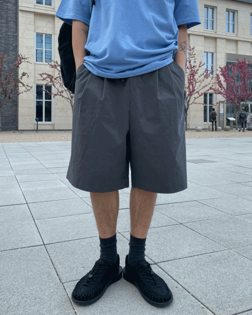 banding bermuda pants (2colors)