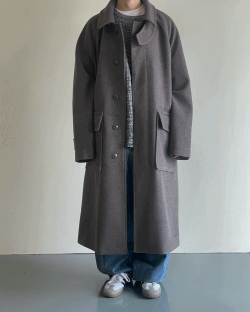 wool raglan balmacan coat (2colors)