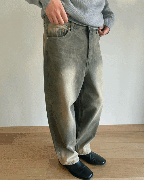 brown vintage denim pants