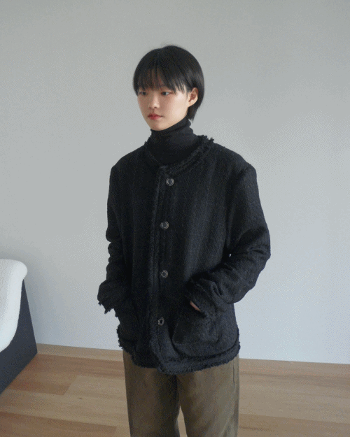 black tweed jacket