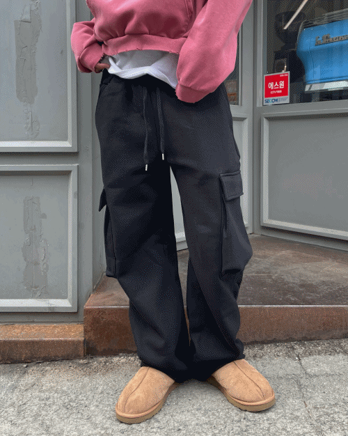 cargo sweat pants (4colors)