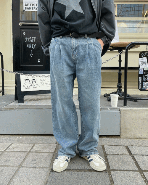 main 2tuck washed jeans (3colors)